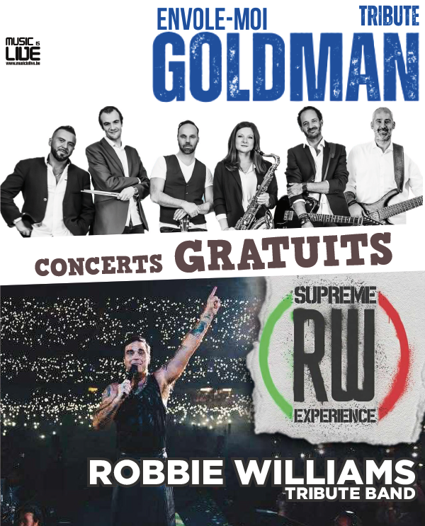 Concert de Calo plays Goldman Tribute, Robbie Williams tribute Band